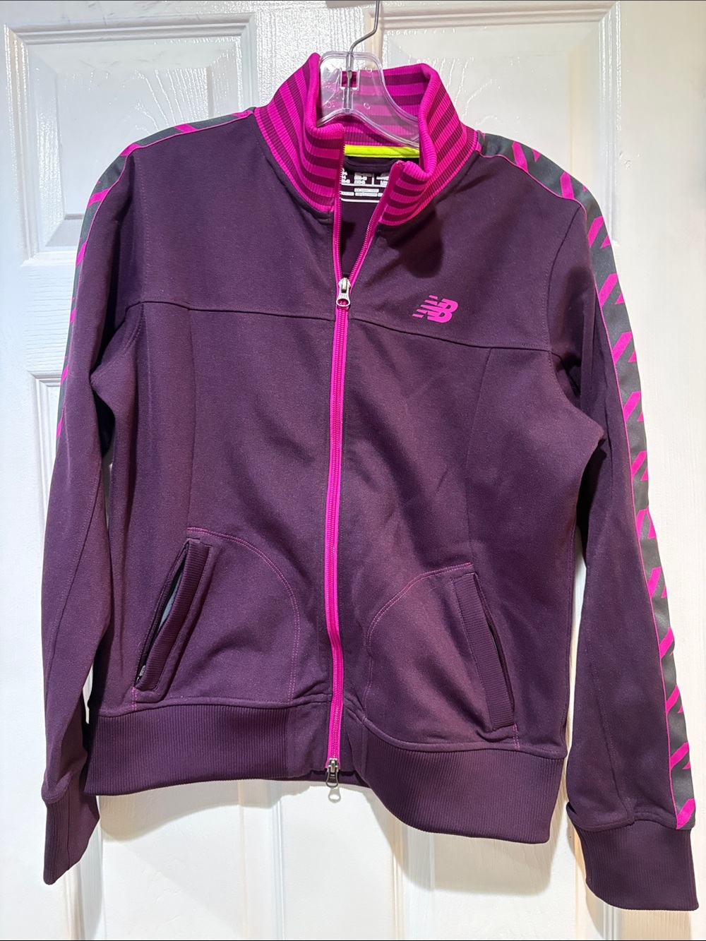 New Balance Purple Jacket with Pink Trim for Girls